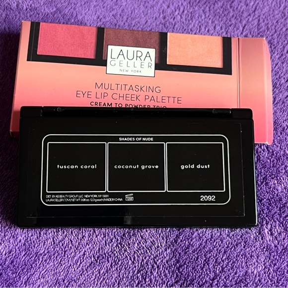 Laura Geller Multitasking Eye, Lip, Cheek Palette Cream to Powder Trio - Picture 3 of 3